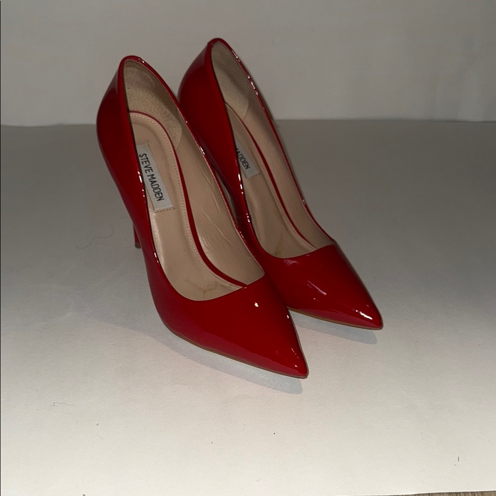 Steve Madden Red Patent Leather Stilettos